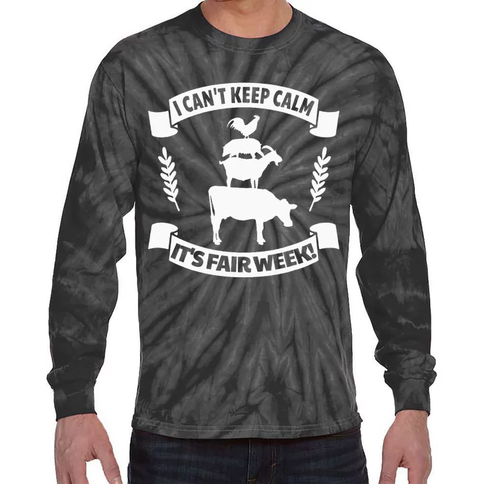 Fun State And County Fair Show Farm Animal Showing Quote Tie-Dye Long Sleeve Shirt