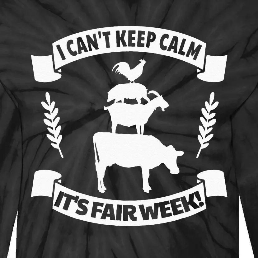 Fun State And County Fair Show Farm Animal Showing Quote Tie-Dye Long Sleeve Shirt