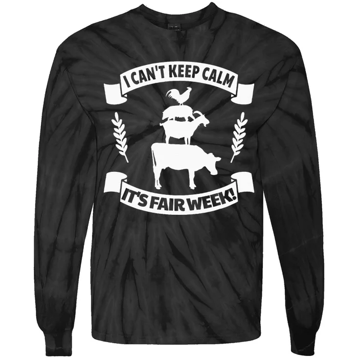 Fun State And County Fair Show Farm Animal Showing Quote Tie-Dye Long Sleeve Shirt