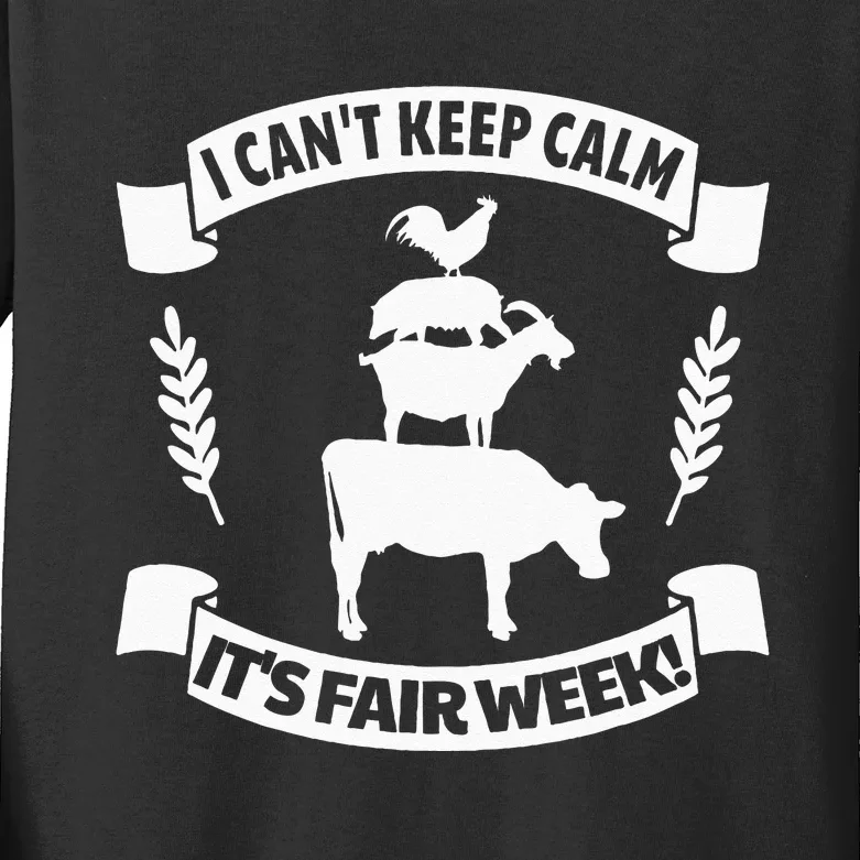 Fun State And County Fair Show Farm Animal Showing Quote Kids Long Sleeve Shirt