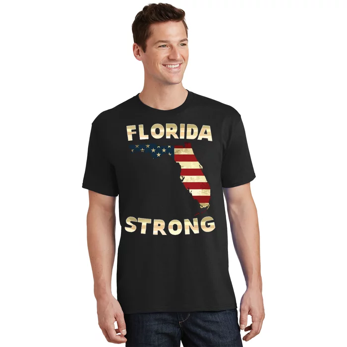 Florida Strong American Flag Cool Fl Flags T-Shirt