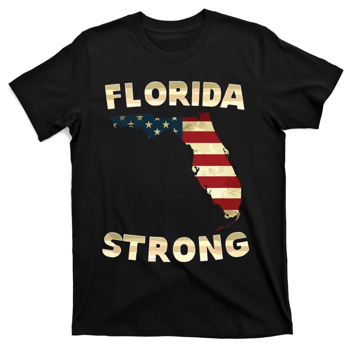 Florida Strong American Flag Cool Fl Flags T-Shirt