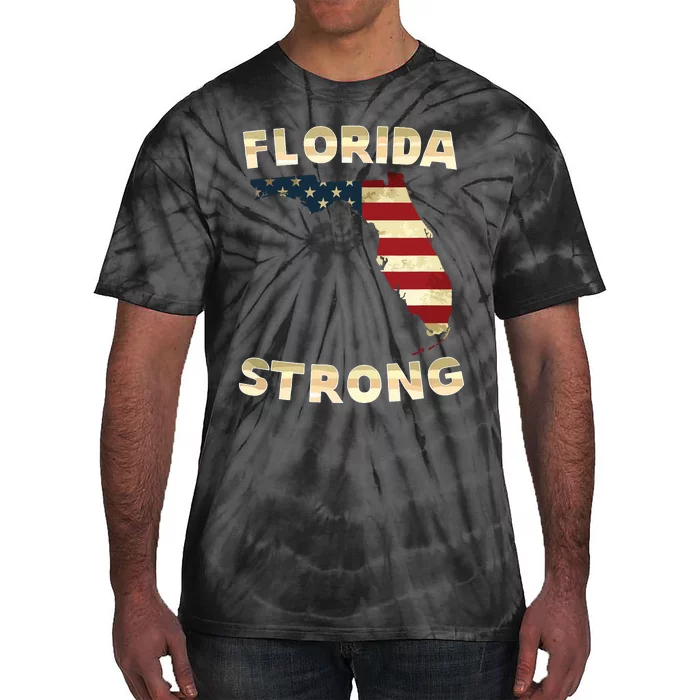 Florida Strong American Flag Cool Fl Flags Tie-Dye T-Shirt