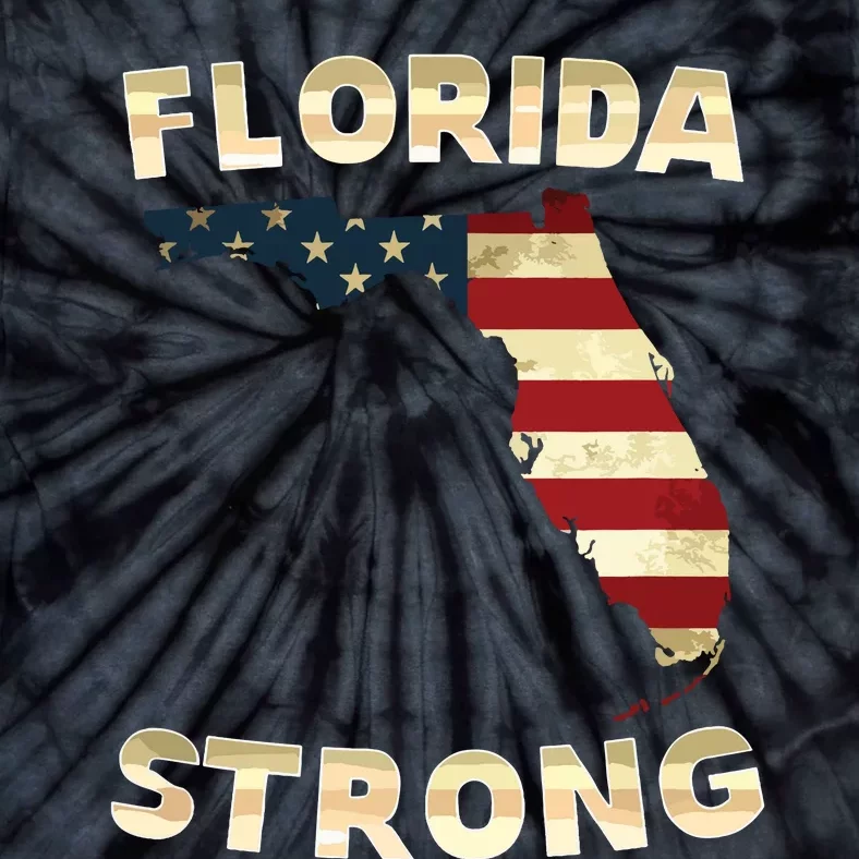 Florida Strong American Flag Cool Fl Flags Tie-Dye T-Shirt