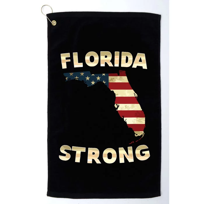 Florida Strong American Flag Cool Fl Flags Platinum Collection Golf Towel