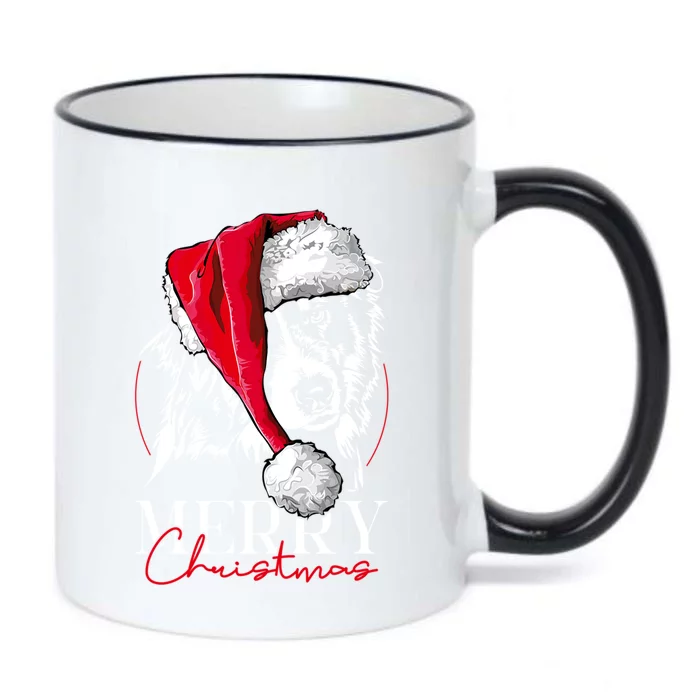 Funny Santa Aussie Australian Shepherd Merry Christmas Dog Gift Black Color Changing Mug