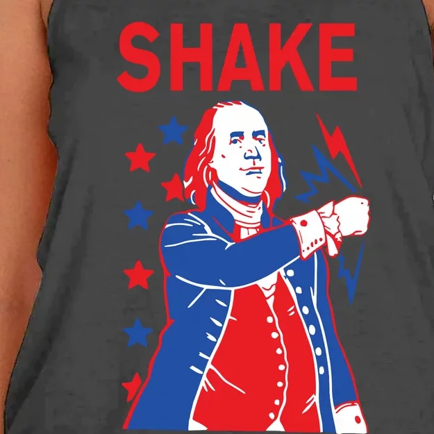 Funny Shake And Bake 4th Of July Couple Matching Women's Knotted Racerback Tank