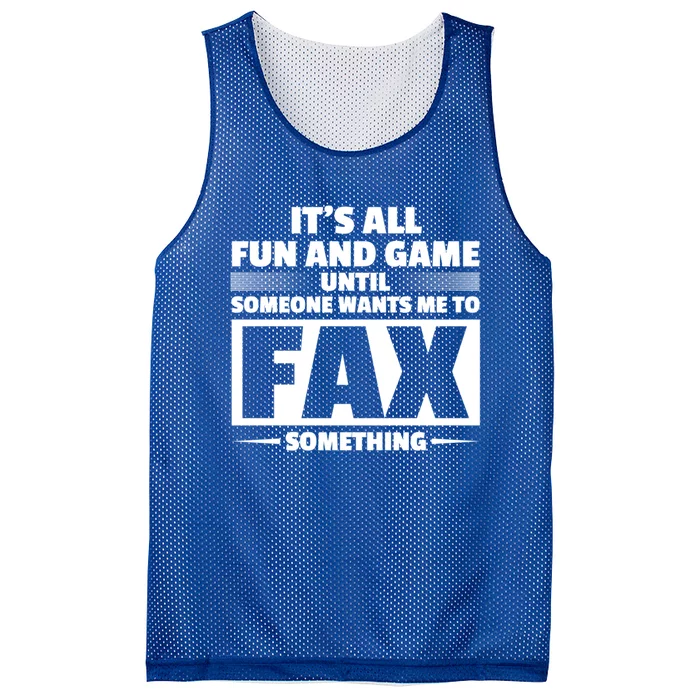 Fax Something Administrative Professionals Day Gift Mesh Reversible Basketball Jersey Tank