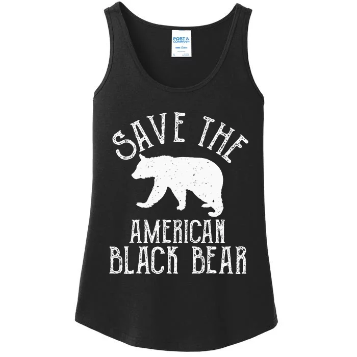 Funny Save American Black Bear Ladies Essential Tank