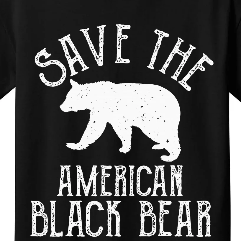 Funny Save American Black Bear Kids T-Shirt