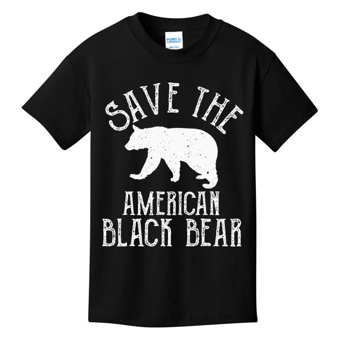 Funny Save American Black Bear Kids T-Shirt