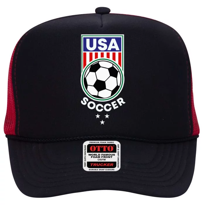 Football Soccer Awesome USA Soccer High Crown Mesh Trucker Hat