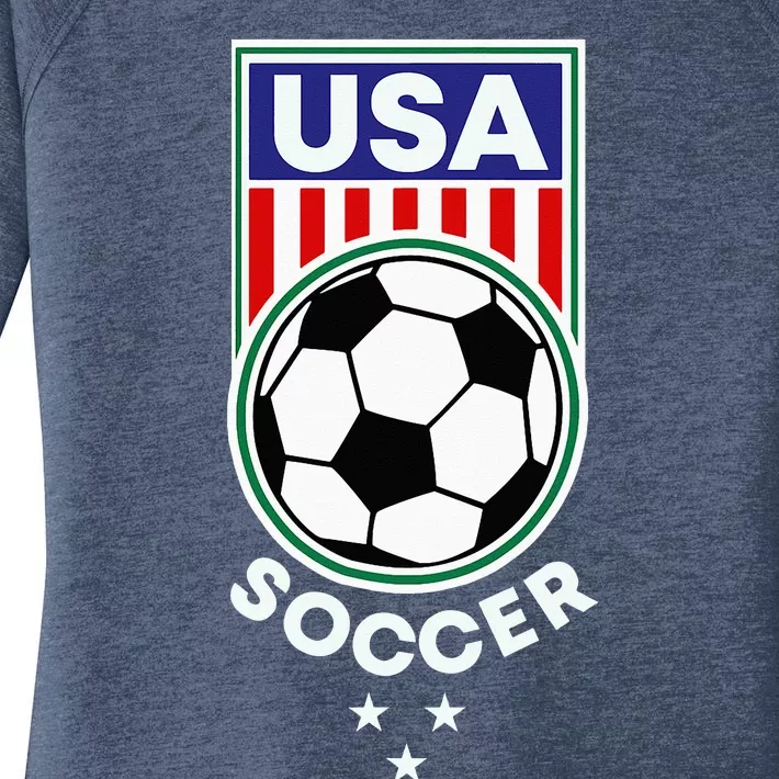 Football Soccer Awesome USA Soccer Women's Perfect Tri Tunic Long Sleeve Shirt