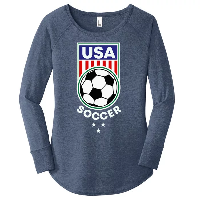 Football Soccer Awesome USA Soccer Women's Perfect Tri Tunic Long Sleeve Shirt