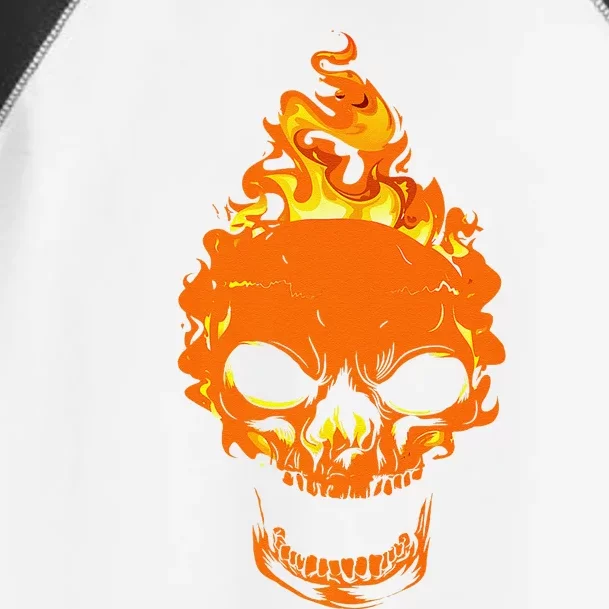 Flaming Skull Awesome Screaming Fire Skull Premium Toddler Fine Jersey T-Shirt