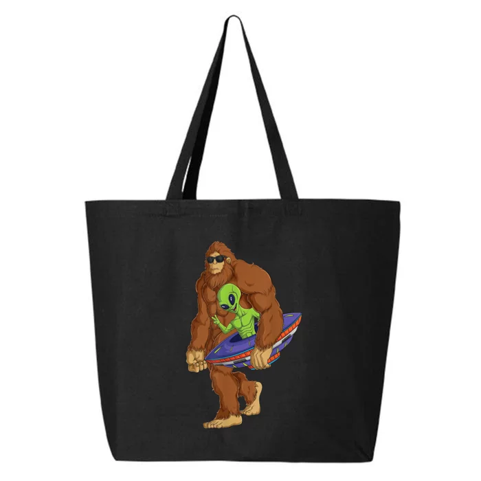 Funny Spaceship Alien Bigfoot Sasquatch UFO Extraterrestrial 25L Jumbo Tote