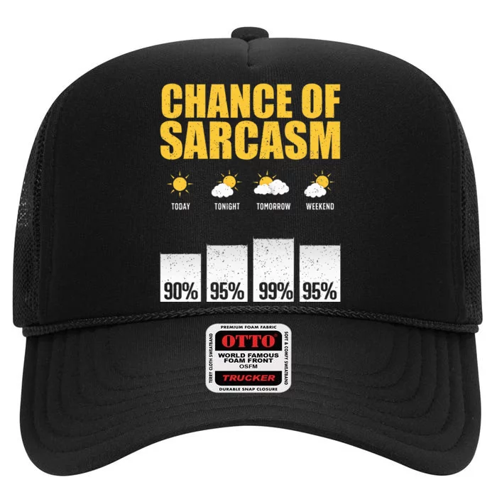 Funny Sarcastic Art For Sarcastic People High Crown Mesh Trucker Hat