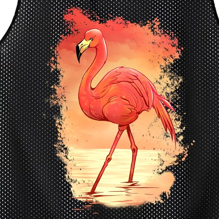 Flamingo Sunset Art Mesh Reversible Basketball Jersey Tank