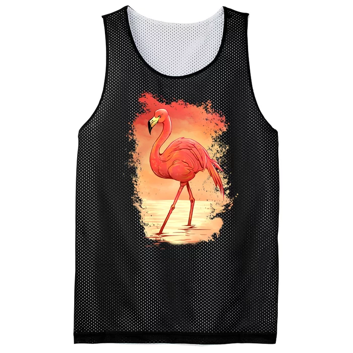 Flamingo Sunset Art Mesh Reversible Basketball Jersey Tank