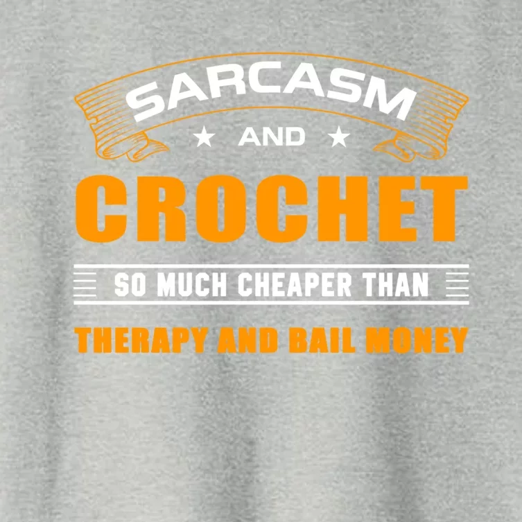 Funny Sarcasm And Crochet For Crocheting Lovers Gift Women's Crop Top Tee