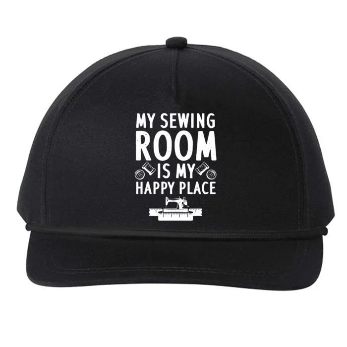 Funny Sewing Art For Men Women Quilting Sewing Machine Lover Snapback Five-Panel Rope Hat