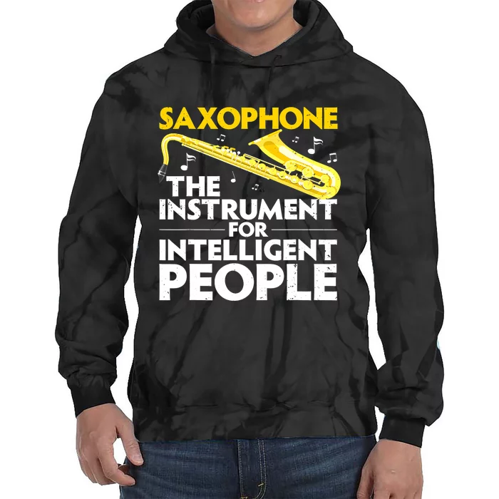 Funny Saxophone Art Sax Lover Saxophone Player Tie Dye Hoodie