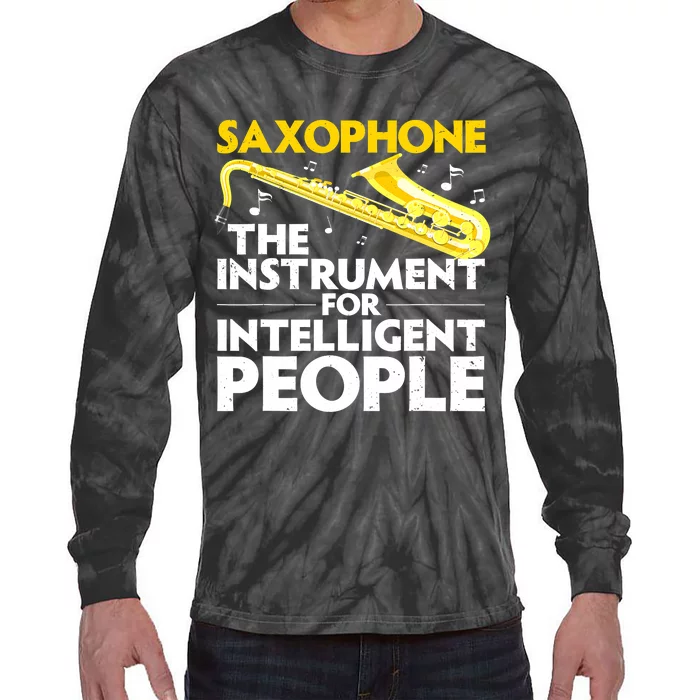 Funny Saxophone Art Sax Lover Saxophone Player Tie-Dye Long Sleeve Shirt