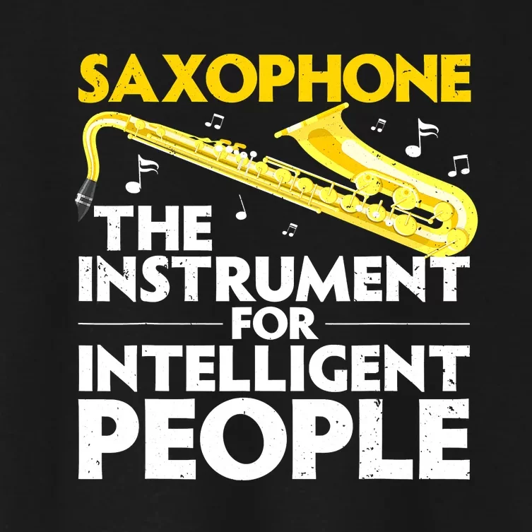 Funny Saxophone Art Sax Lover Saxophone Player Women's Crop Top Tee