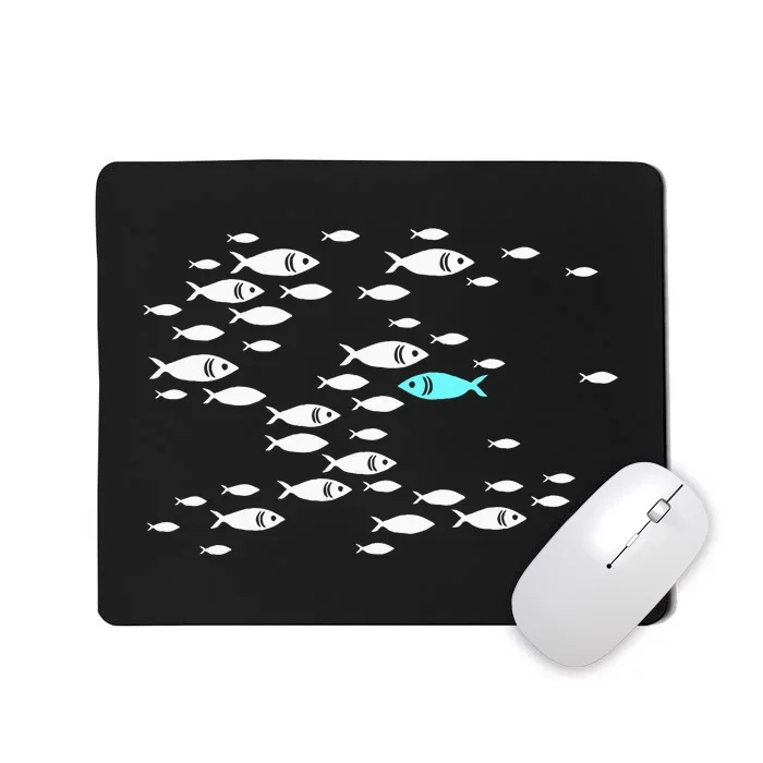 Fish Swim Against The Current In The Sea Mousepad