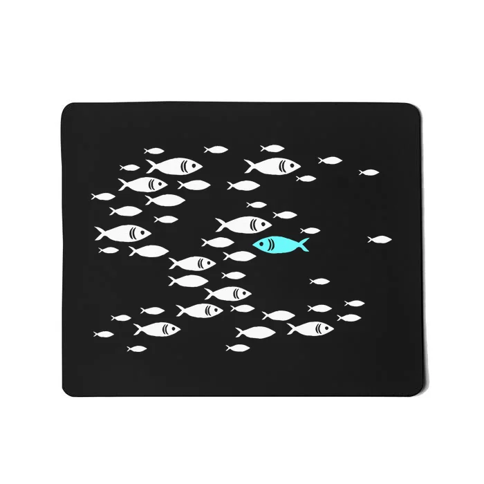 Fish Swim Against The Current In The Sea Mousepad