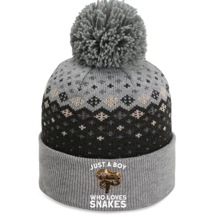 Funny Snake Art For Boy Kids Men Reptile Animal Snake Lover The Baniff Cuffed Pom Beanie