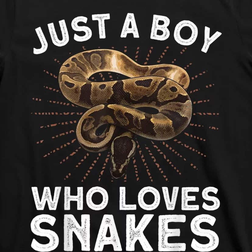 Funny Snake Art For Boy Kids Men Reptile Animal Snake Lover T-Shirt