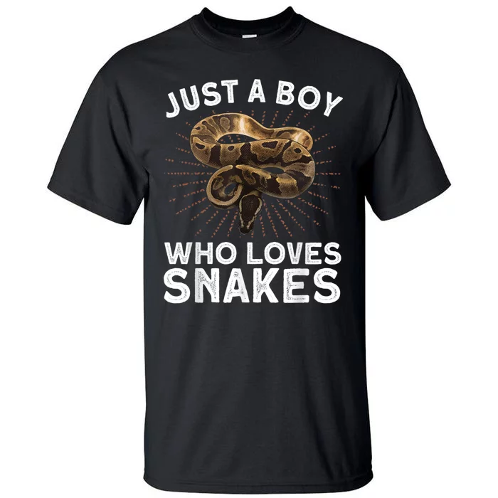 Funny Snake Art For Boy Kids Men Reptile Animal Snake Lover Tall T-Shirt