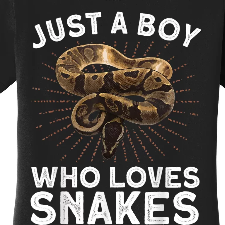 Funny Snake Art For Boy Kids Men Reptile Animal Snake Lover Women's T-Shirt