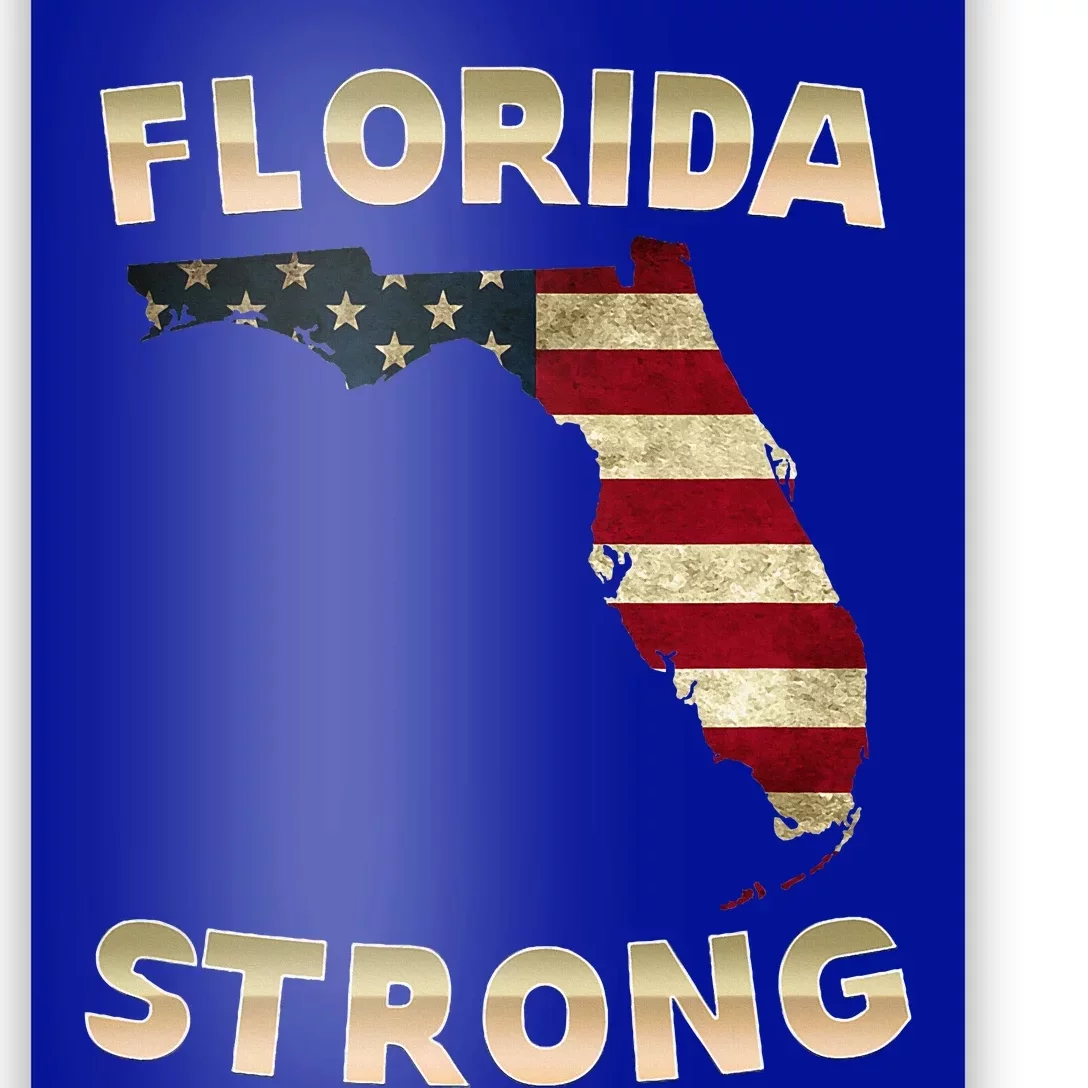 Florida Strong American Flag Cool Fl Flags Poster