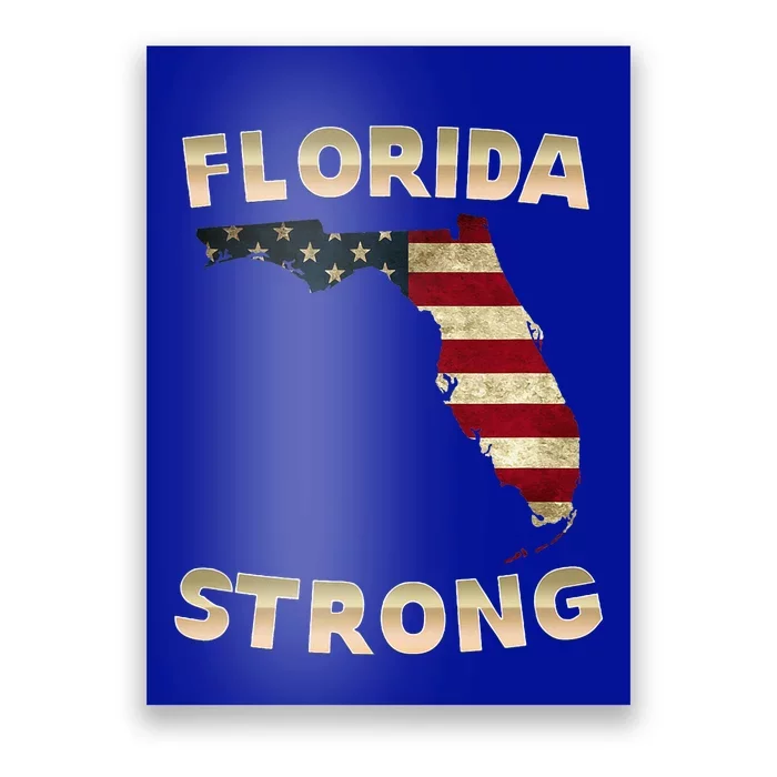 Florida Strong American Flag Cool Fl Flags Poster