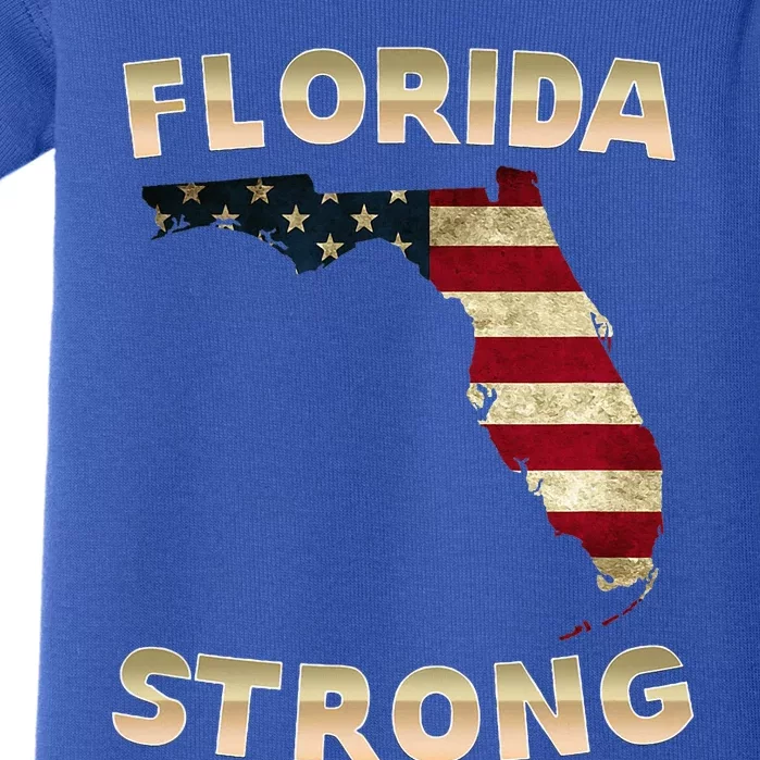 Florida Strong American Flag Cool Fl Flags Baby Bodysuit