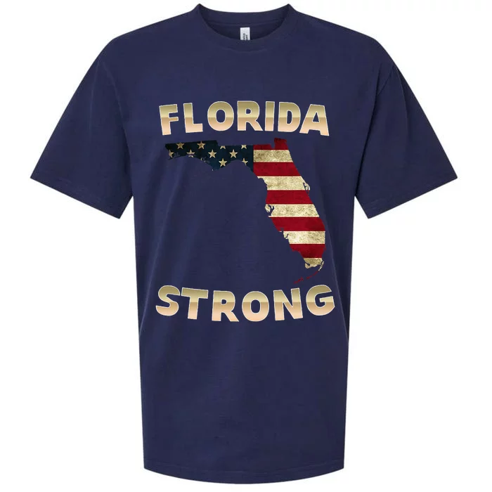 Florida Strong American Flag Cool Fl Flags Sueded Cloud Jersey T-Shirt