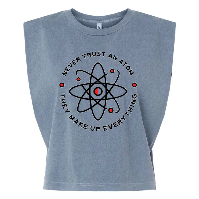 Funny Science Atom Design Garment-Dyed Women's Muscle Tee