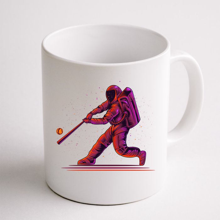 Funny Space Astronaut Baseball Front & Back Coffee Mug