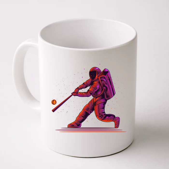 Funny Space Astronaut Baseball Front & Back Coffee Mug