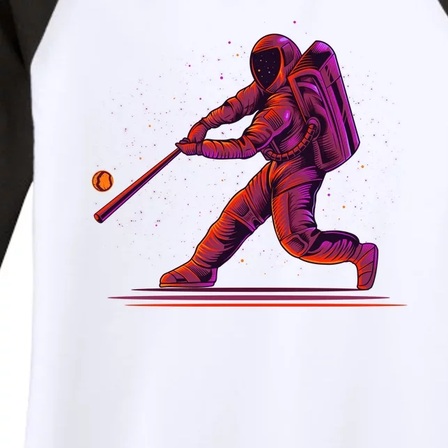 Funny Space Astronaut Baseball Women's Tri-Blend 3/4-Sleeve Raglan Shirt