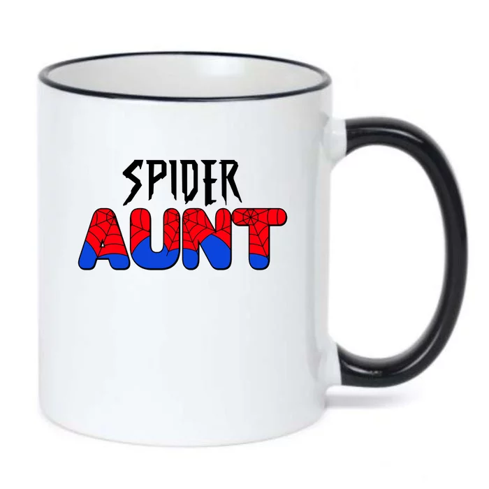 Funny Spider Aunt Matching Family Shirts Black Color Changing Mug