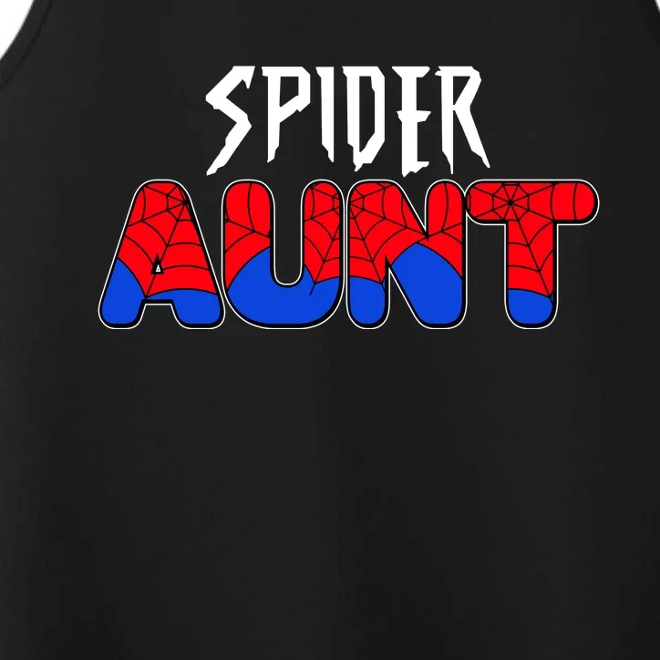 Funny Spider Aunt Matching Family Shirts Performance Tank