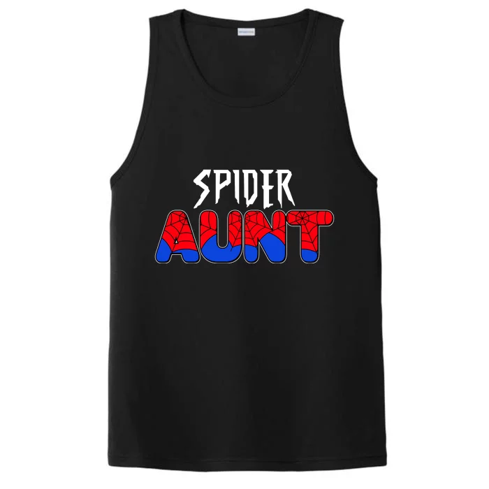 Funny Spider Aunt Matching Family Shirts Performance Tank