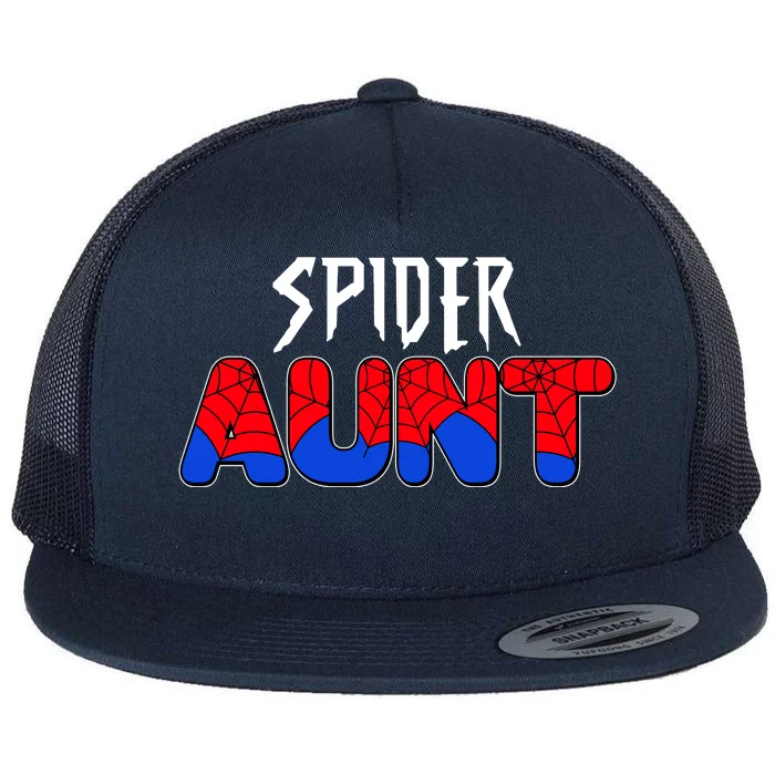 Funny Spider Aunt Matching Family Shirts Flat Bill Trucker Hat