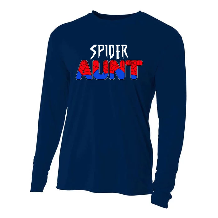 Funny Spider Aunt Matching Family Shirts Cooling Performance Long Sleeve Crew