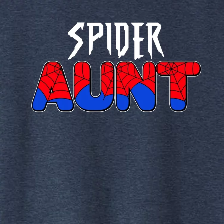 Funny Spider Aunt Matching Family Shirts Women's Crop Top Tee