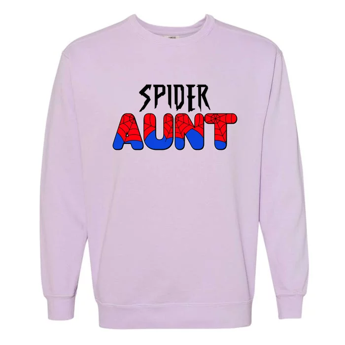 Funny Spider Aunt Matching Family Shirts Garment-Dyed Sweatshirt