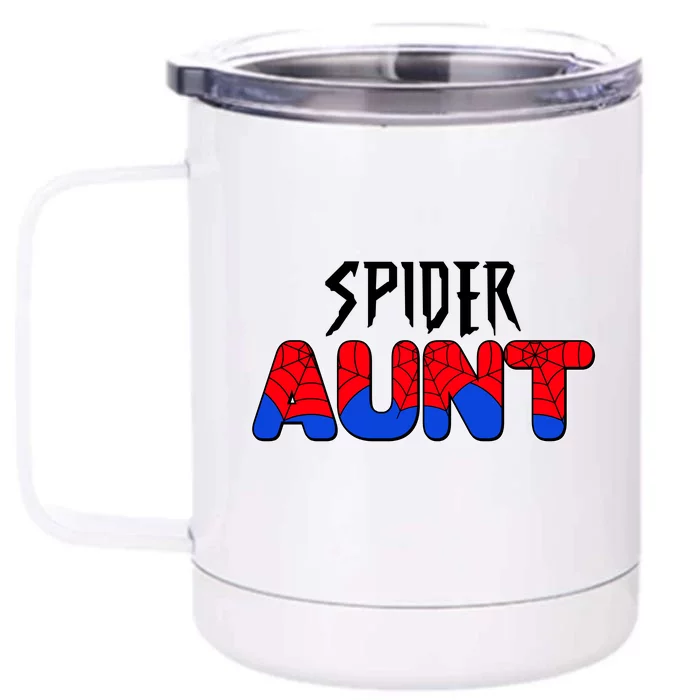 Funny Spider Aunt Matching Family Shirts Front & Back 12oz Stainless Steel Tumbler Cup